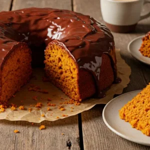 Bolo de cenoura com cobertura